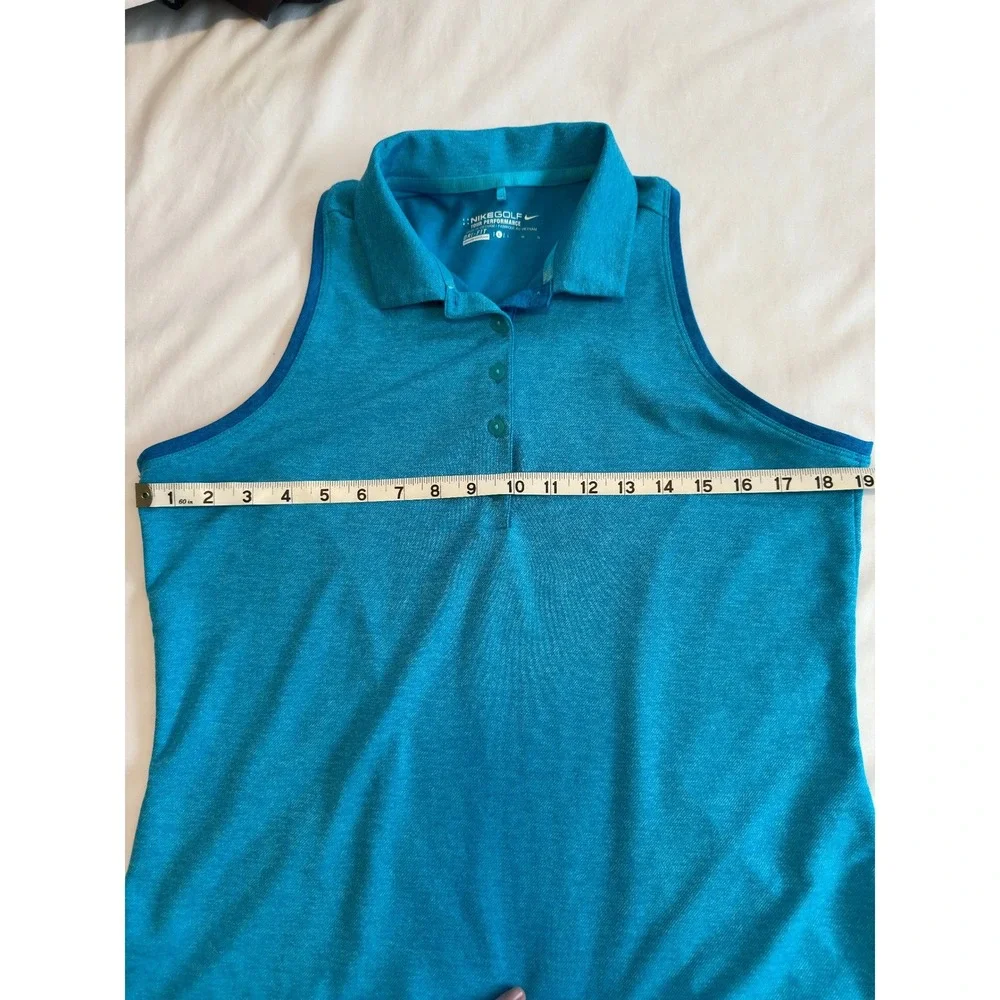 Nike Golf Dri-FIT Sleeveless Polo Shirt‎ Blue Women's Large